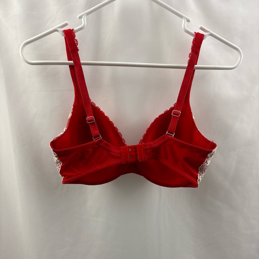 VICTORIA'S SECRET Body By Victoria Lined Perfect Coverage 34DD Red Sequin - Picture 6 of 10